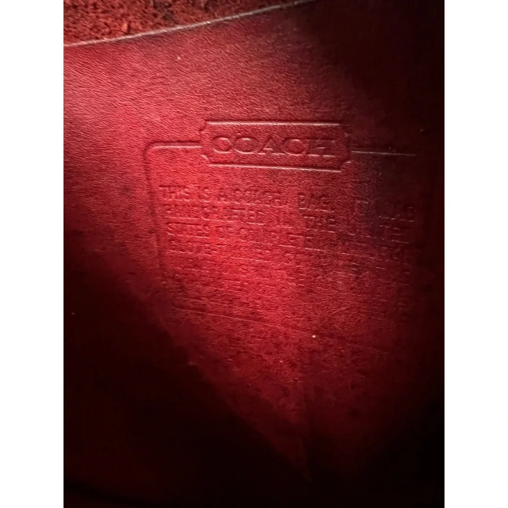 Vintage Coach 9950 Janice Legacy Shoulder Bag Red Leather